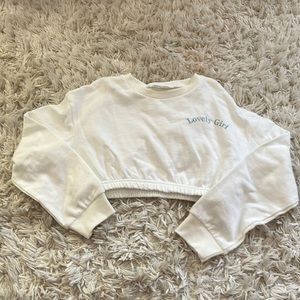 SHEIN White cropped crewneck